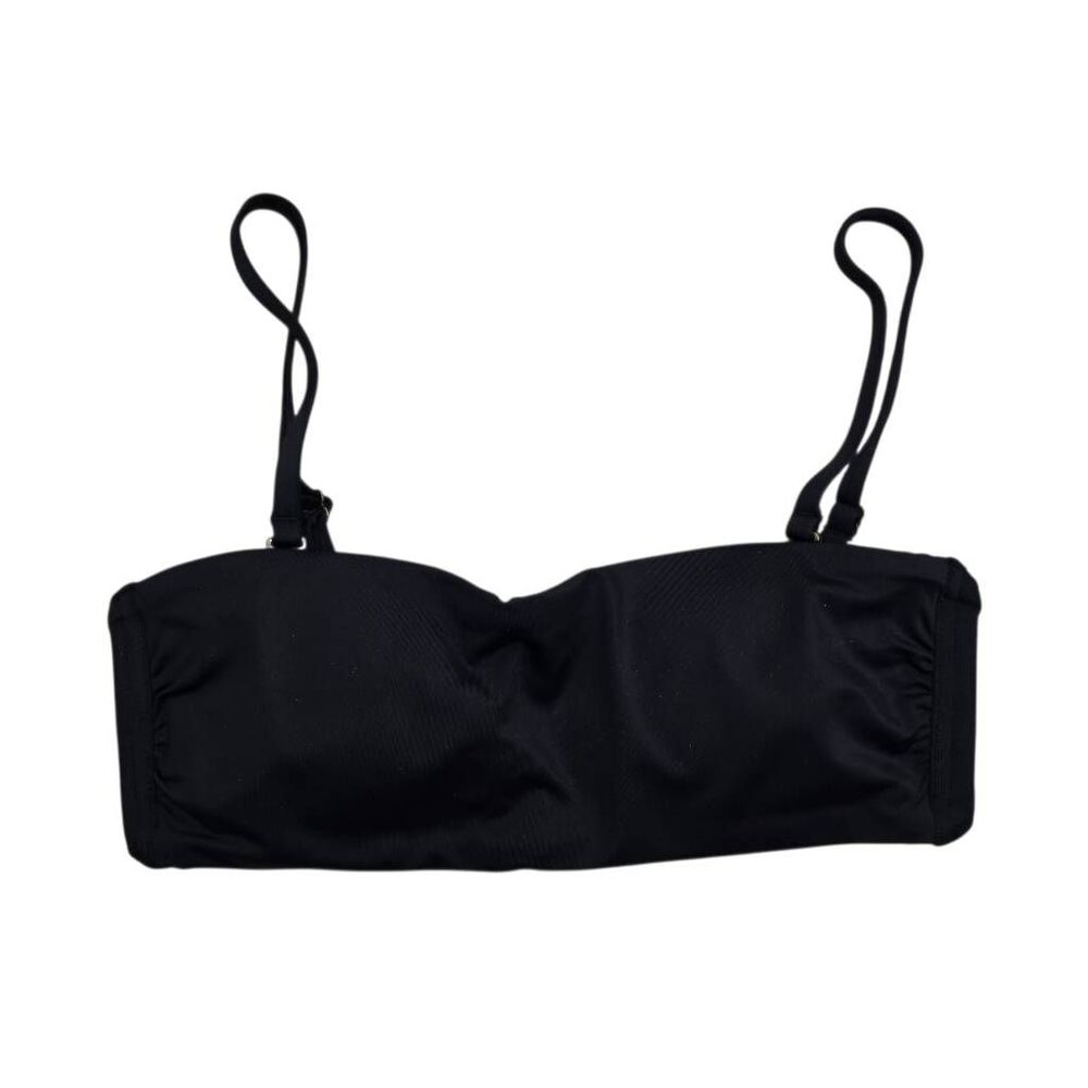 Andie The Bora Bora Bikini Swim Top Women's XS Black Bandeau Adjustable Straps